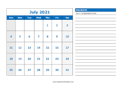 Download for free blank template, printable, editable and planner december 2021 calendar with uk holidays… Free July 2021 Printable Calendar Templates Pdf Word
