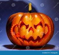 Calabaza Asustadiza De Halloween Que Se Asemeja a Una Cabeza ...