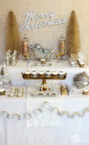 Getting in the christmas spirit i see … Kara S Party Ideas Gold Silver Christmas Dessert Table