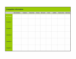 Competitive Analysis Templates 40 Great Examples Excel