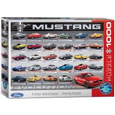 The new ford mustang is one of the most iconic sports cars and it's been redesigned for you. Puzzle Ford Mustang Evolution Originelle Geschenkideen Europosters