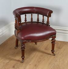 These ergonomic chairs support your posture and help you stay alert while working. Victorian Oak Burgundy Red Leather Desk Chair Antiques Atlas