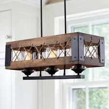 chandeliers farmhouse wood kitchen