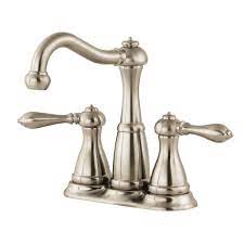 Major faucet and sink manufacturers include american standard3 , kohler4 , moen5 , price pfister, and totousa. Pfister Lf 046 M0bk Brushed Nickel Marielle Centerset Bathroom Sink Faucet Faucetdirect Com