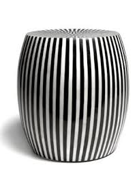 Black And White Garden Stool Garden Stool Ceramic Stool Entry Table Decor Striped Table