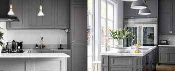 The light grey central island is a social station that calms and balances the look. Top 50 Best Grey Kitchen Ideas Refined Interior Designs