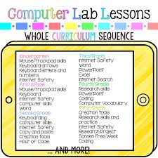 Computer Lab Lessons Entire Year Curriculum Lesson Plans And Activities For Technology Teachers A Technology Lesson Elementary Technology Technology Lessons