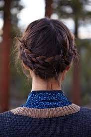 Then twist the two hair strands together, before securing with an elastic at the end. 18 Cute And Comfortable Milkmaid Braid Designs Popular Haircuts Hair Styles Braids For Short Hair Long Hair Styles
