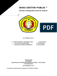 Pertemuan 2akuntansi manajemen sektor publik. Bab 2 Resume Akuntansi Manajemen Sektor Publik