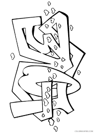 Coloring pages free blog fo'yo'eyeballs2c! Graffiti Coloring Pages Love Hearts Coloring4free Coloring4free Com