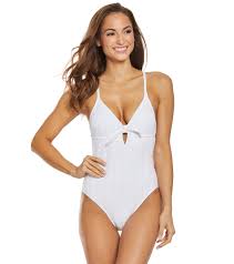 Kenneth Cole Reaction Flower Child Tie One Piece Swimsuit