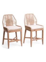 Set Of 2 Rope Crossweave Counter Stools Accent Furniture T J Maxx Counter Stools Accent Furniture Stool
