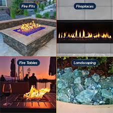 Forget chopping and hauling wood, stoking a fire, and waiting for. Outdoor Cooking Eating Fire Pit Glass Rocks For Outdoor Propane Gas Fireplace Heat Ice Crystals 10lbs Fire Pits Chimineas