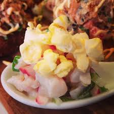 Tartare De Petoncle Pas Plate Avec Du Popcorn Nourriture Tartare Alimentation