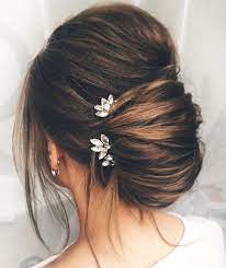 Bridal Hair Pins Crystal Set Of 3 Rhinestone Hair Piece Etsy Bridesmaid Hair Pieces Bridal Hair Buns Wedding Hair Pins