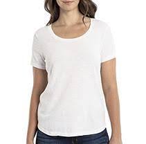 Eddie Bauer Ladies Cotton Modal Scoop Neck Short Sleeve Tee White Size L Eddie Bauer Women Womens Shirts Short Sleeve Tee