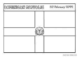 Flag of lebanon coloring page from asian flags category. Printable Flag Of Dominicanrepublic Coloring Page