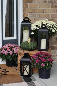 Cozy Fall Front Porch Front Entrance Decor Fall Front Porch Porch Lanterns
