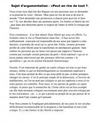 Le spectacle du châtiment démoralise (perte de tout sentiment). Sujet D Argumentation Peut On Rire De Tout Analyse Sectorielle Fireant E D I T