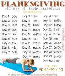 November Planksgiving 30 Days Of Thanks And Planks Monthly
