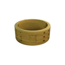 athletics perforated silicone ring gold size 9 qalo