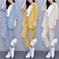Checks to make sure you're following quarantine rules. 2019 Korean Womens Clothes Net Red Small Suit Jacket Atasan Wanita Blazers Wanita Thin Section Casual Linen Suit Suit Shopee Malaysia