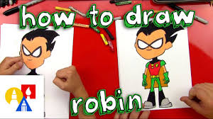 How To Draw Robin From Teen Titans Go Youtube