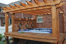As far as hot tub enclosures go, this one is simple enough but still nice. 15 Hot Tub Deck Surround Ideas