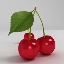 3d Model Cherry Cherries Fruit Table Delicious Cerise Food Summer Red Fresh 3d Model 3dmodel Cherry 3d Model Fruit