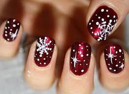 Red Christmas Nails With Snowflake Design Large Jpg 340 250 Christmas Gel Nails Red Christmas Nails Xmas Nails
