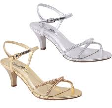 New Women S Rhinestone Medium Kitten Heel Dress Sandals W Buckled Ankle Strap Wildrose Kittenh Ankle Strap Heels Gold Dress Sandals Silver Sandals Low Heel