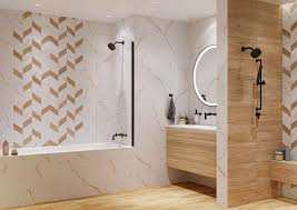 Global Tile Marmaris GT, коллекция плитки 25х50 для ванной, микс мрамора и  дерева, купить в СПб - Керамама