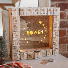 We have twisted the advent calendar into 24 mindfulness tasks all with christmas themes. Personalised Stars Wooden Advent Calendar Light Lisa Angel
