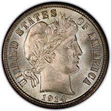 When people ask me how much their silver coins are worth, i like to remind them of these things roosevelt dimes represent a set of coins which are relatively easy to collect and among the least expensive series to complete — with most costing less than $5 to $7 (even in uncirculated grades). 1914 Barber Dime Values And Prices Past Sales Coinvalues Com