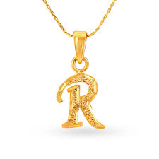 It's clean, simple design picks up where the street 500/750s left off. Elegant Yellow Gold Alphabet R Pendant Tanishq
