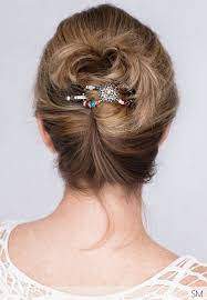 Beautiful Easy Hairstyle With Lilla Rose Inc Kaleidoscope Unique Hair Accessories Long Hair Updo Stylist Marketing