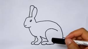 Download this free icon about rabbit outline side view, and discover more than 12 million professional graphic resources on freepik. How To Draw A Cute Rabbit Sketch Drawing Easy Step By Step Outline Tutorial For Beginners Youtube