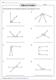 And finally, just like we saw with segments, angles also have bisectors. Adjacent Angles Worksheets
