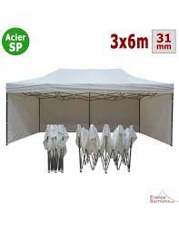 5 tonnelles de jardin tectake avec panneaux latéraux rectangulaire tente de réception tectake 9 tonnelles & pavillons de jardin tectake métal. Tente Tonnelle Pliante 3x6m Blanc 320gr M Capacite 40 Personnes