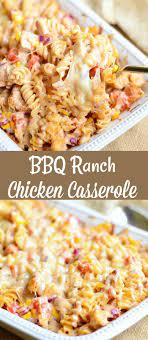 Bbq Ranch Chicken Casserole In 2020 Easy Chicken Casserole Recipes Hotdish Recipes Ranch Chicken Casserole