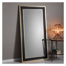 Maybe you would like to learn more about one of these? Large Black Gold Leaner Floor Standing Wall Mirror Bevelled Glass 156 X 80cm