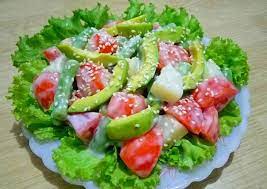 Cara membuat salad sayur dengan dressing saus garlic 3. Resep Salad Sayur Alpukat Oleh Vey Alodia S Kitchen Cookpad