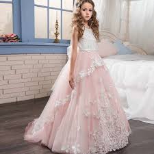 2018 New Arrival Lace Flower Girls Dresses Wedding Flower Gowns Pink Tulle Flower Girls Dr Pink Flower Girl Dresses Blush Flower Girl Dresses Gowns For Girls