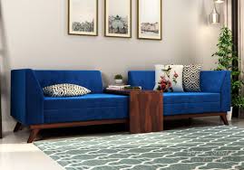 With fabric sofas, you get to play with a lot of different colours as opposed to the browns and blacks usually associated with leather and wooden sofas. Buy Christoph Fabric Sofa Set Velvet Indigo Blue Online In India Wooden Street