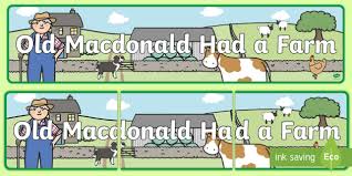 Old Macdonald Had A Farm Display Banner Teacher Made