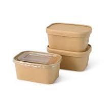 Food Containers 1000 ml, 17,5 x 12,5 x 7,5 cm, kraft, rectangular