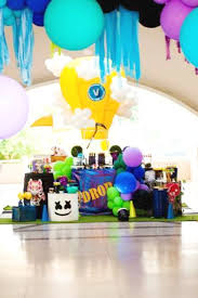 Fortnite Birthday Party Ideas Photo 3 Of 21 In 2020 Boy Birthday Parties Party Decorations Boy Birthday Party