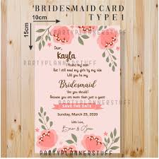 Unggah foto anda sendiri atau pilih dari stok kami yang berisi lebih dari 1 juta gambar. Bridesmaid Card Kartu Bridesmaid Groomsmen Card Bridal Shower Kartu Ucapan Murah Paper Bag Brides Shopee Indonesia