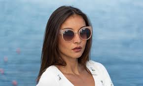 BIANCA Lunettes de soleil surdimensionnées œil-de-chat rose Charly Therapy