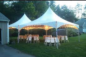 We are fully insured and our inflatables are well. Enjoying Dinner Under A Beautiful Canopy Backyard Tent Party Tent Decorations Party Tent Rentals